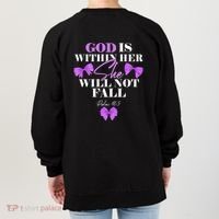 God Is Within Her She Will Not Fall Psalms 46:5 Front Back Women's Sweatshirt thumb 1