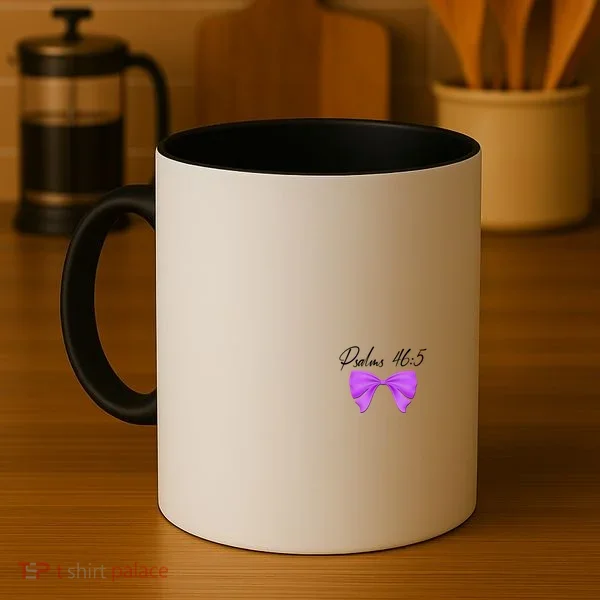 God Is Within Her She Will Not Fall Psalms 46:5 Front Back Coffee Mug