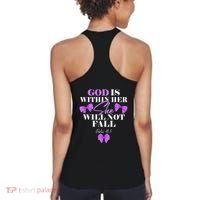 God Is Within Her She Will Not Fall Psalms 46:5 Front Back Women's Tank Top thumb 1