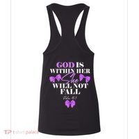 God Is Within Her She Will Not Fall Psalms 46:5 Front Back Women's Tank Top thumb 4