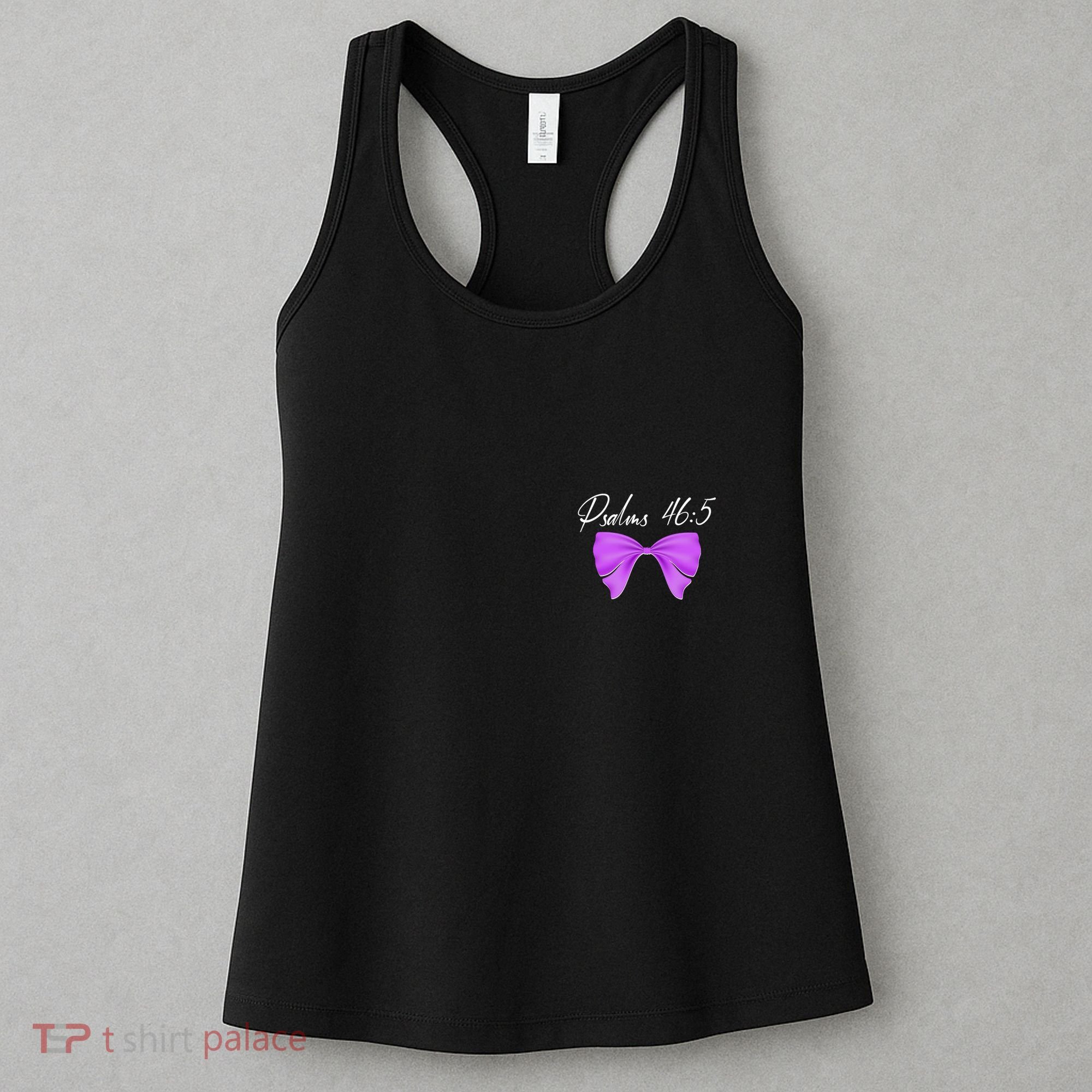 God Is Within Her She Will Not Fall Psalms 46:5 Front Back Women's Tank Top