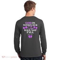 God Is Within Her She Will Not Fall Psalms 46:5 Front Back Long Sleeve Shirt thumb 1