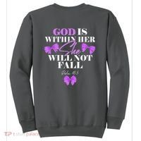 God Is Within Her She Will Not Fall Psalms 46:5 Front Back Sweatshirt thumb 1