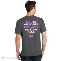 God Is Within Her She Will Not Fall Psalms 46:5 Front Back T-Shirt thumb 1