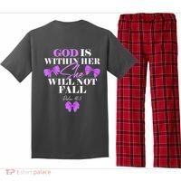 God Is Within Her She Will Not Fall Psalms 46:5 Front Back Pajama Set thumb 1
