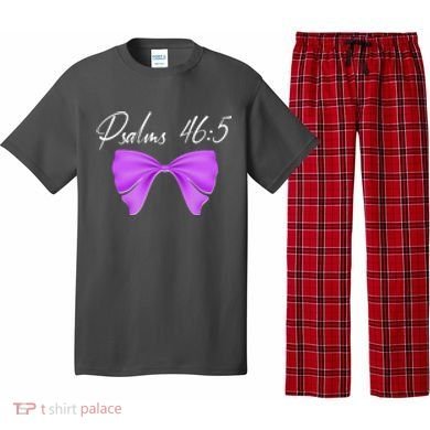 God Is Within Her She Will Not Fall Psalms 46:5 Front Back Pajama Set