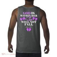 God Is Within Her She Will Not Fall Psalms 46:5 Front Back Tank Top thumb 1