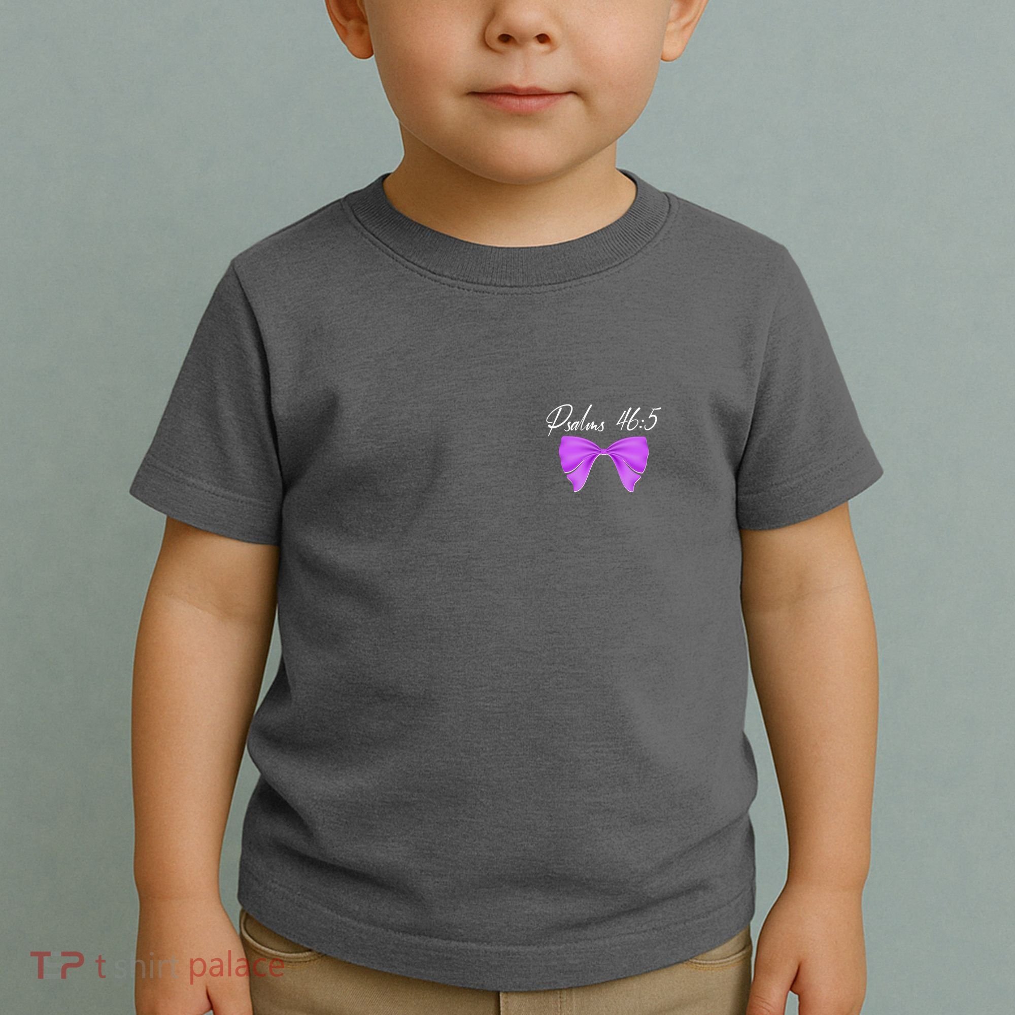 God Is Within Her She Will Not Fall Psalms 46:5 Front Back Toddler T-Shirt