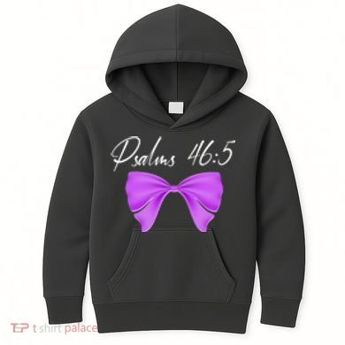 God Is Within Her She Will Not Fall Psalms 46:5 Front Back Kids Hoodie