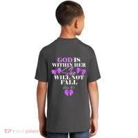God Is Within Her She Will Not Fall Psalms 46:5 Front Back Kids T-Shirt thumb 1