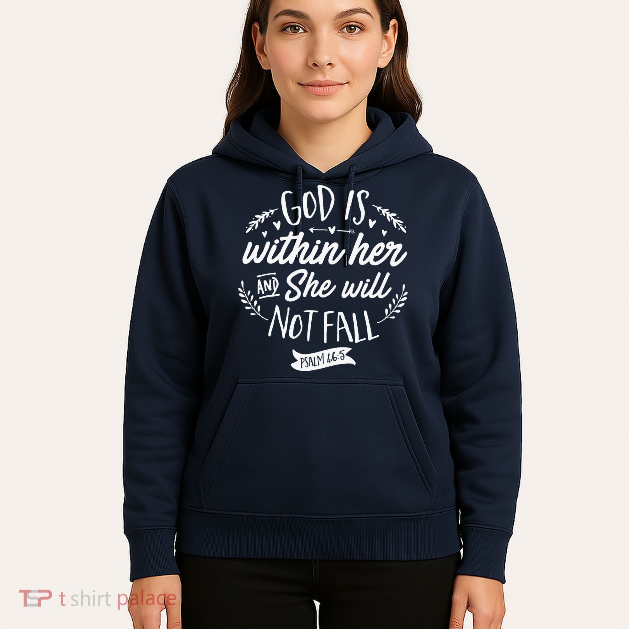God Is Within Her Jesus Christian Psalm 465 Hoodie