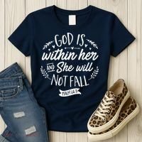 God Is Within Her Jesus Christian Psalm 465 Women's T-Shirt thumb 3