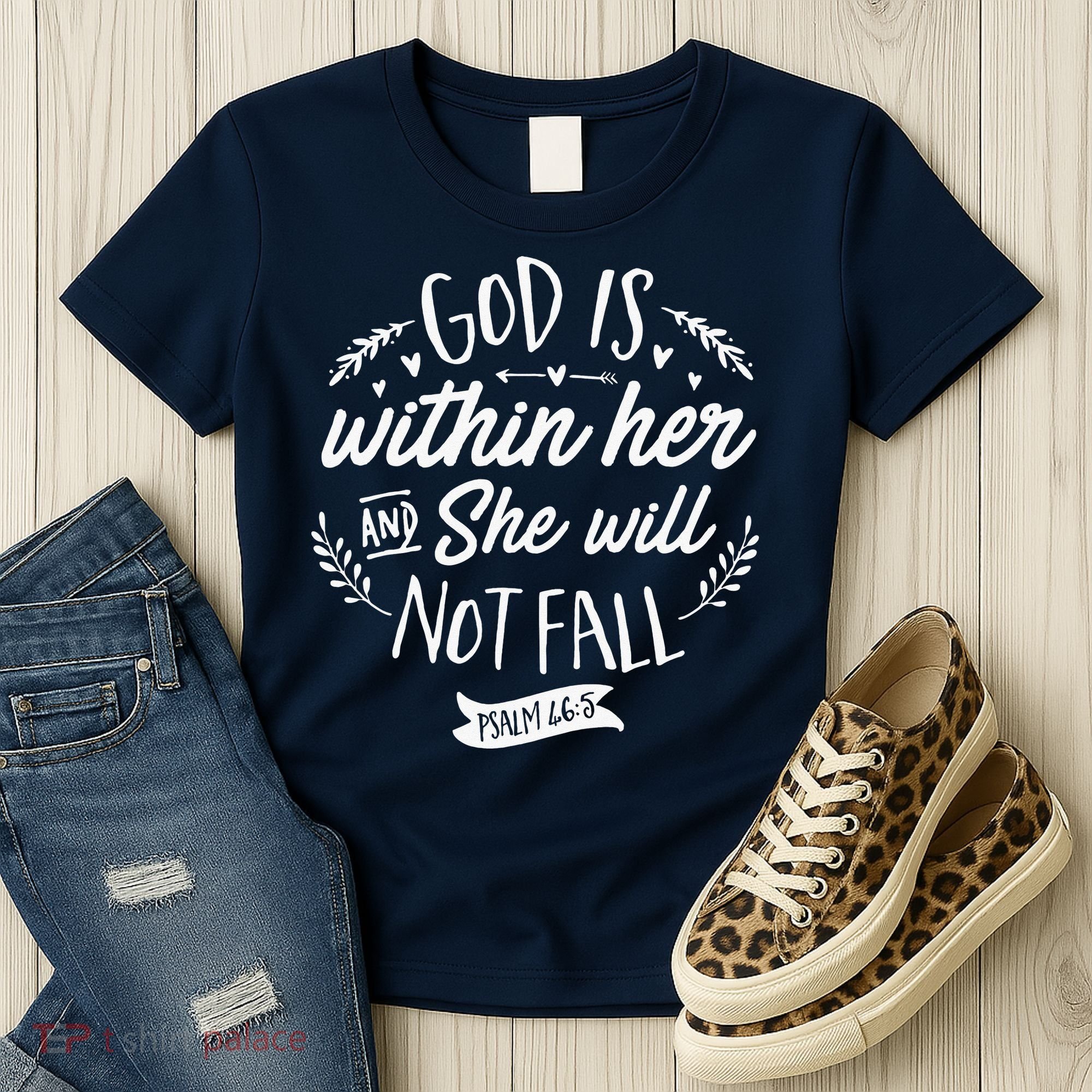 God Is Within Her Jesus Christian Psalm 465 Women's T-Shirt