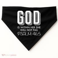 God Is Within Her She Will Not Fail Prayer Cool Gift USA-Made Doggie Bandana thumb 0