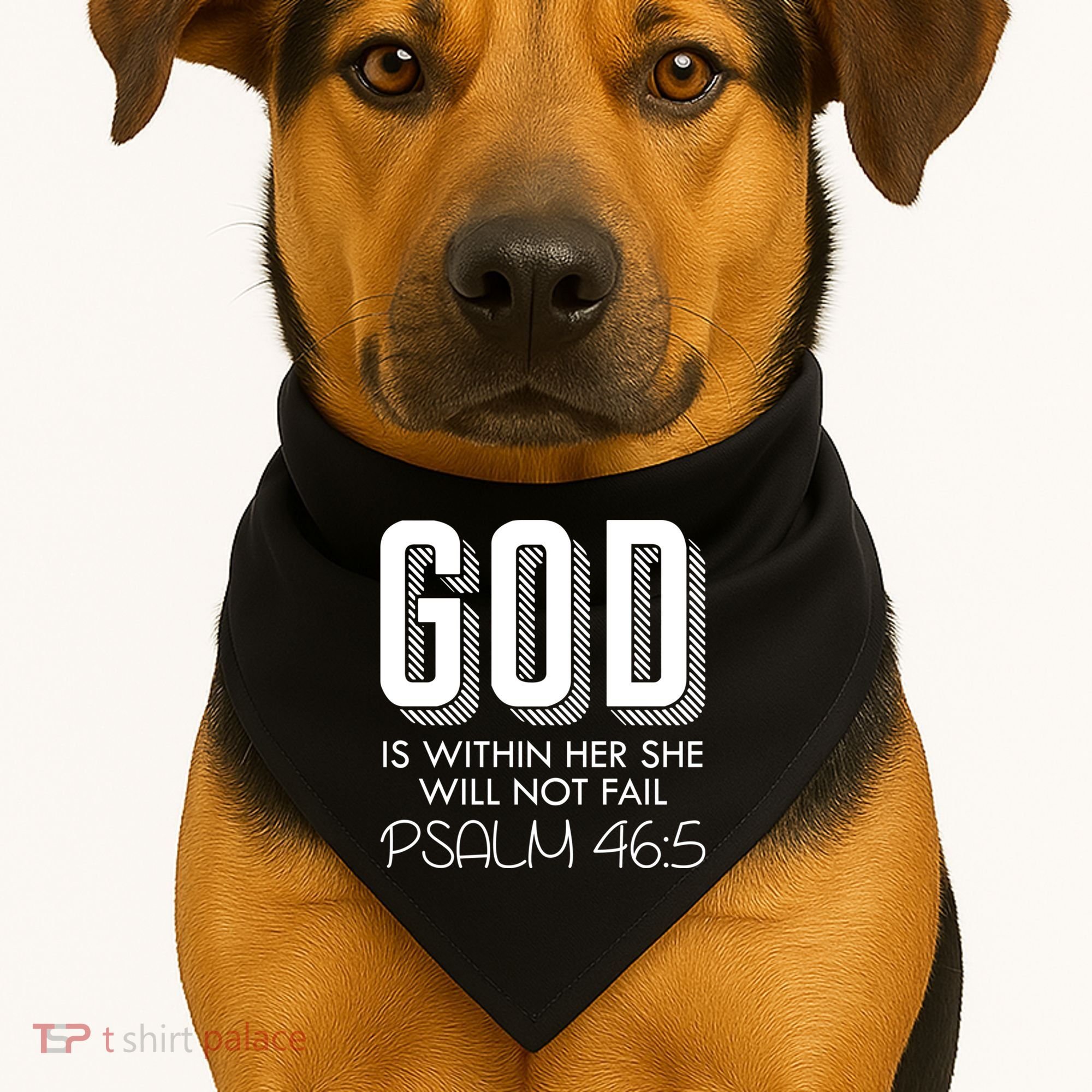 God Is Within Her She Will Not Fail Prayer Cool Gift USA-Made Doggie Bandana