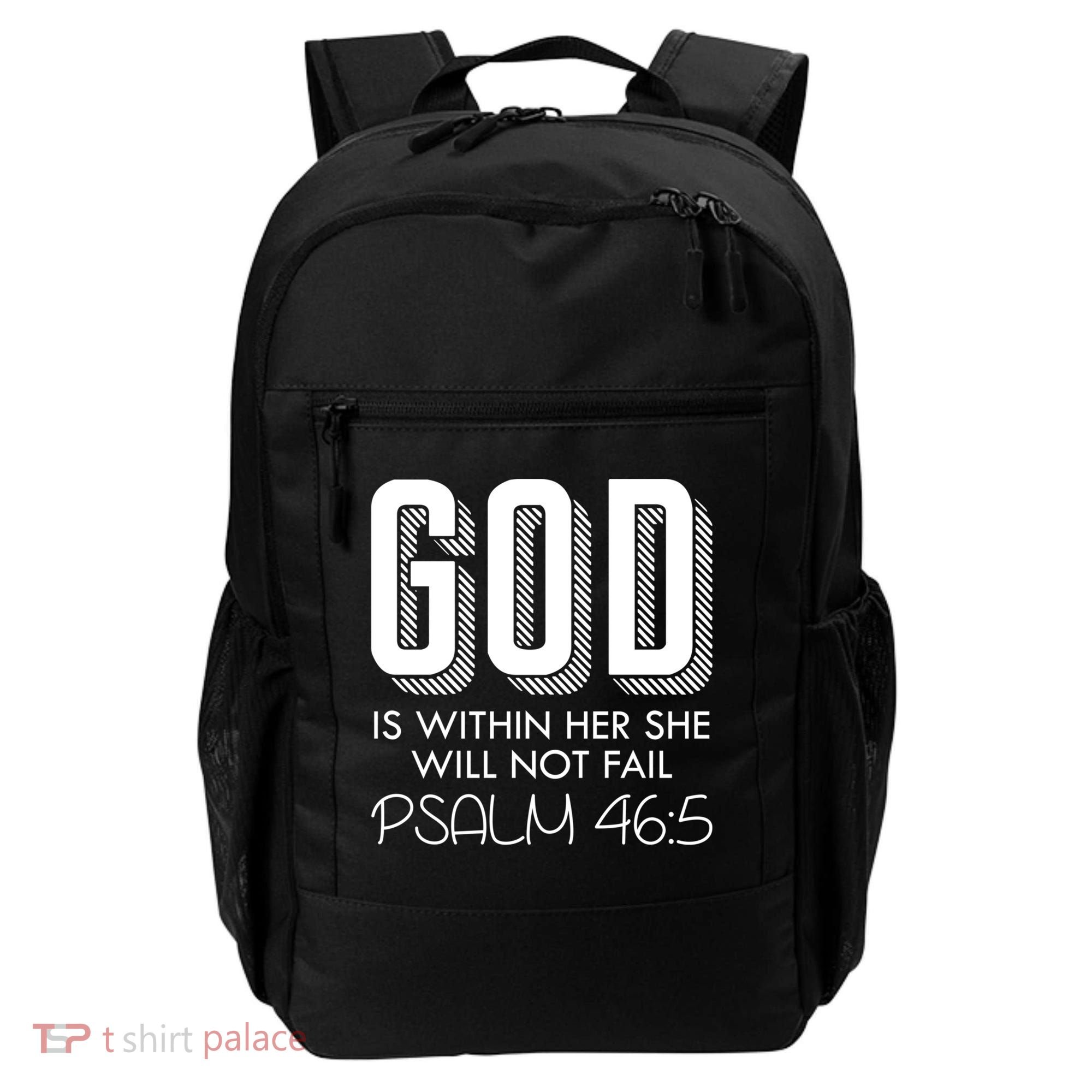 God Is Within Her She Will Not Fail Prayer Cool Gift Backpack