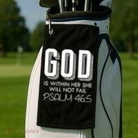 God Is Within Her She Will Not Fail Prayer Cool Gift Golf Towel thumb 2