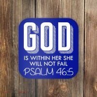 God Is Within Her She Will Not Fail Prayer Cool Gift Coaster thumb 0
