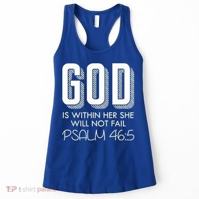 God Is Within Her She Will Not Fail Prayer Cool Gift Women's Tank Top