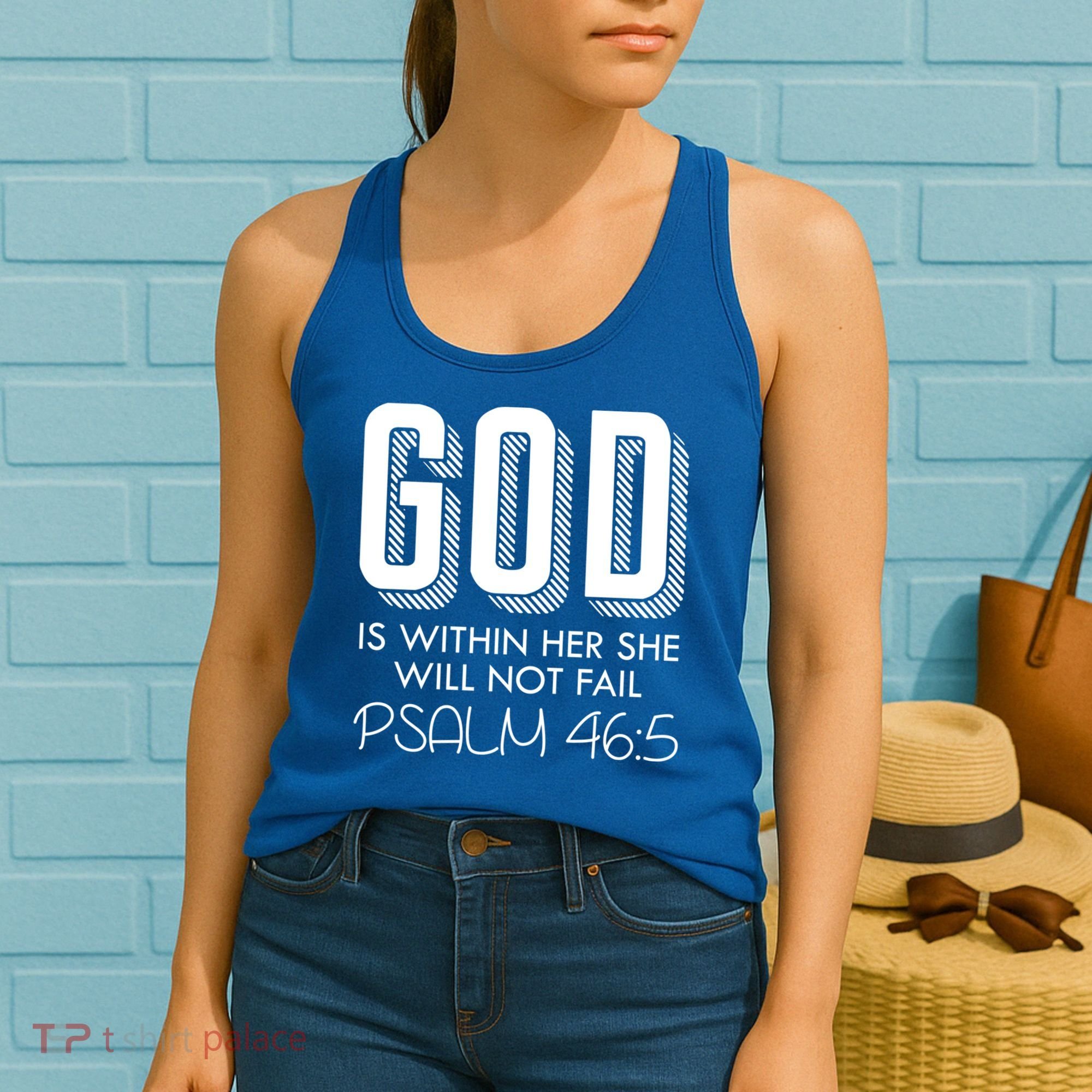 God Is Within Her She Will Not Fail Prayer Cool Gift Women's Tank Top