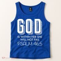 God Is Within Her She Will Not Fail Prayer Cool Gift Tank Top thumb 2