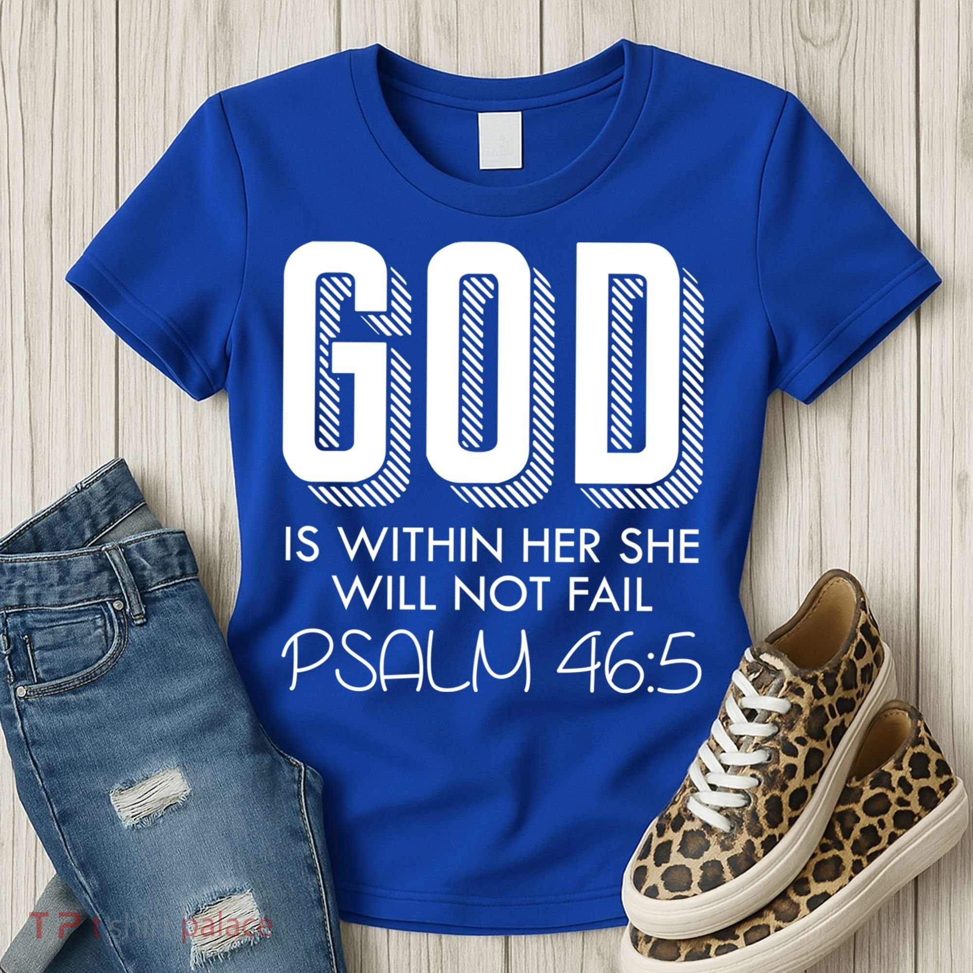 God Is Within Her She Will Not Fail Prayer Cool Gift Women's T-Shirt