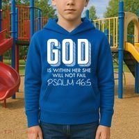 God Is Within Her She Will Not Fail Prayer Cool Gift Kids Hoodie thumb 2