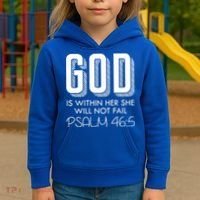 God Is Within Her She Will Not Fail Prayer Cool Gift Kids Hoodie thumb 3