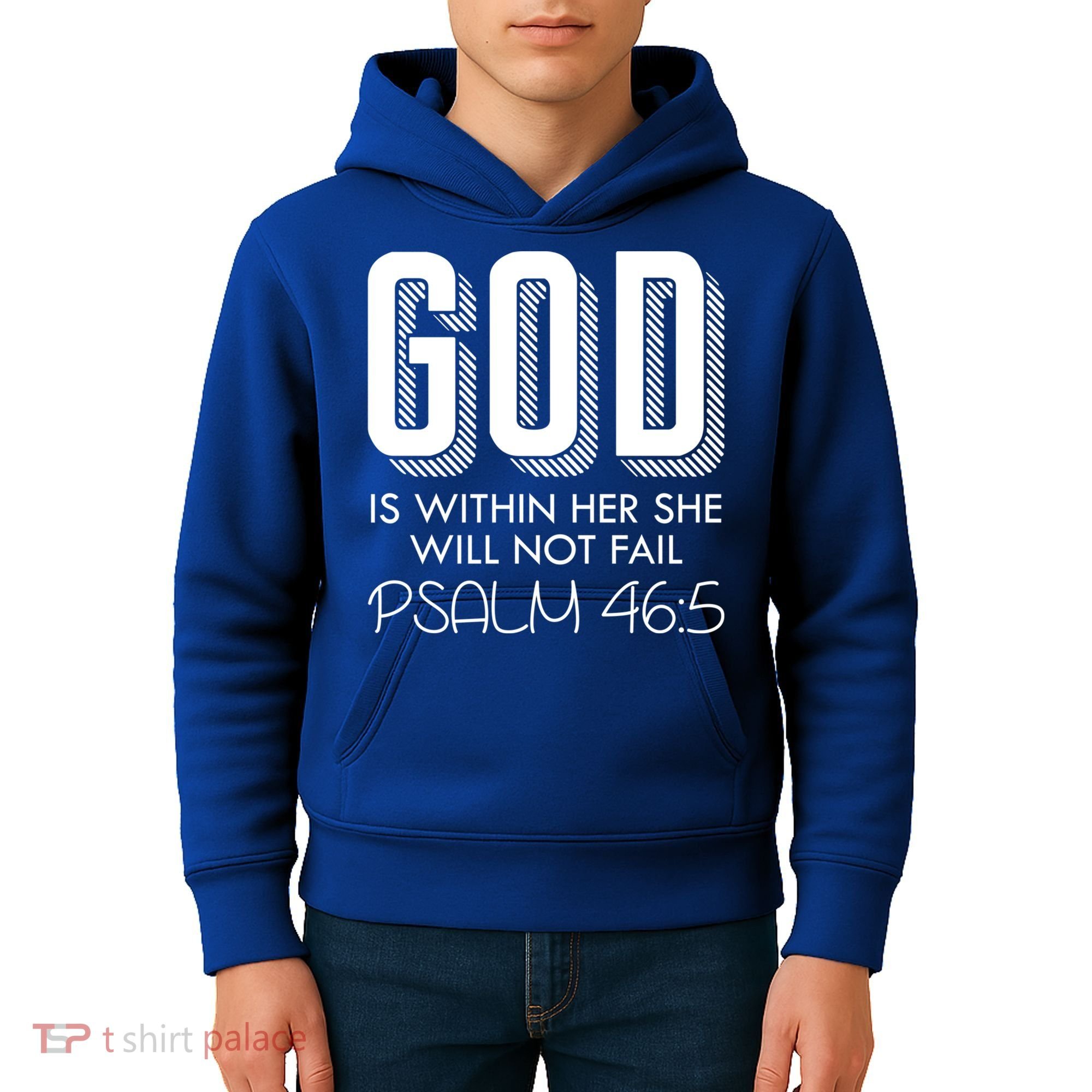 God Is Within Her She Will Not Fail Prayer Cool Gift Kids Hoodie