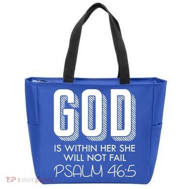 God Is Within Her She Will Not Fail Prayer Cool Gift Tote Bag