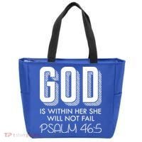 God Is Within Her She Will Not Fail Prayer Cool Gift Tote Bag thumb 0