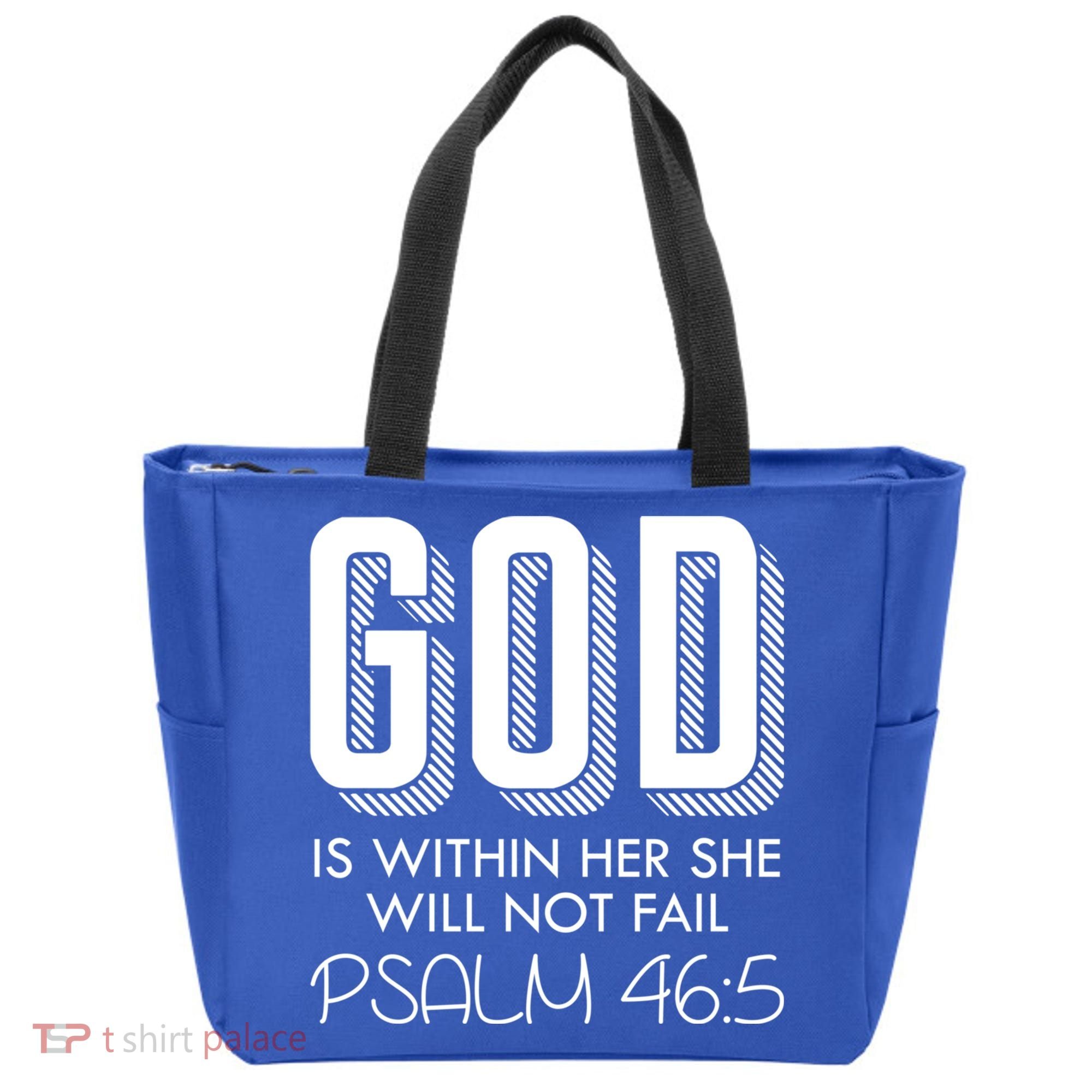 God Is Within Her She Will Not Fail Prayer Cool Gift Tote Bag