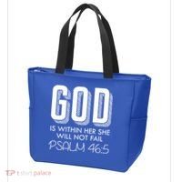 God Is Within Her She Will Not Fail Prayer Cool Gift Tote Bag thumb 3