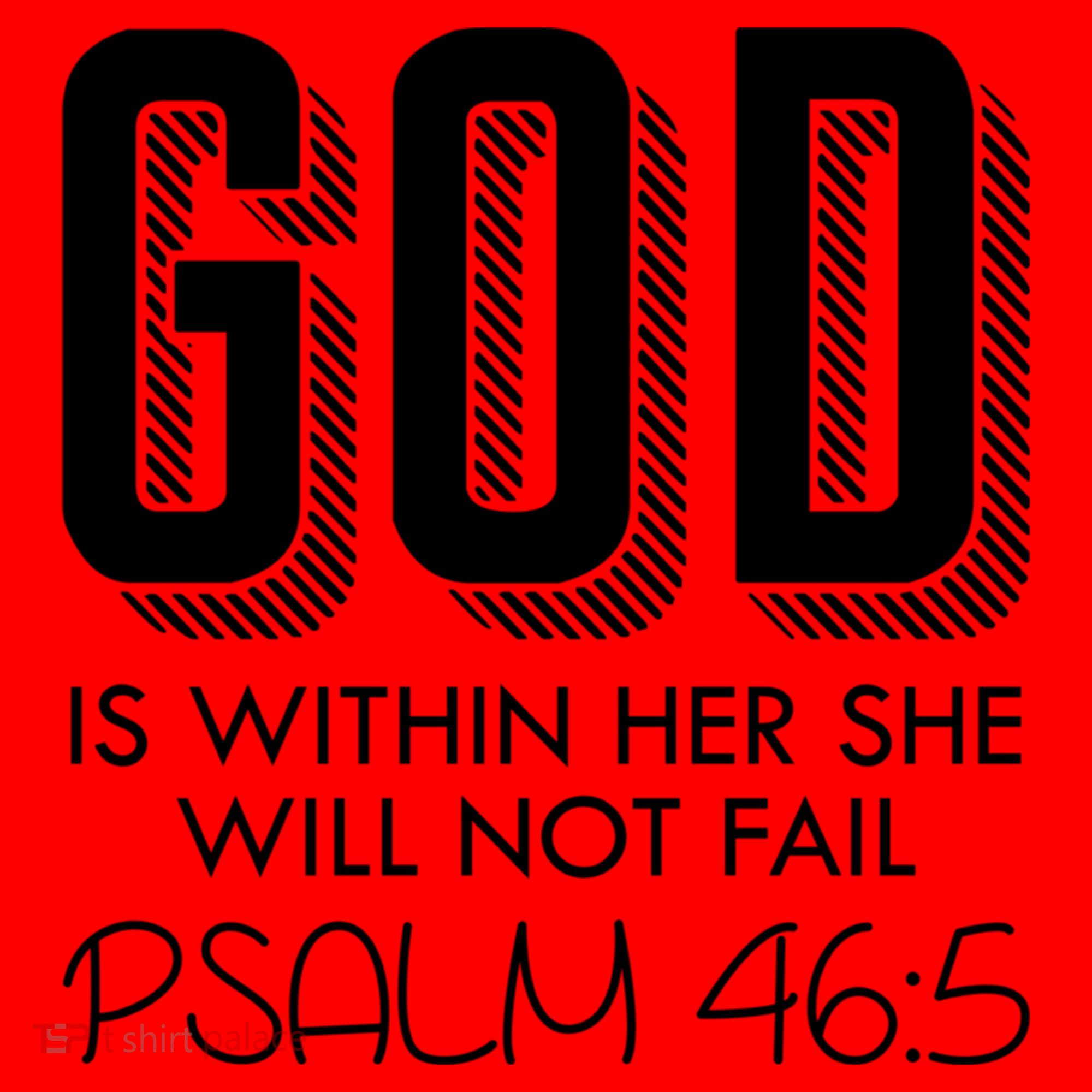 God Is Within Her She Will Not Fail Prayer Cool Gift Santa Hat
