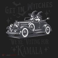 Get In Witches WeRe Voting For Kamala Halloween Harris Women's Sweatshirt thumb 2