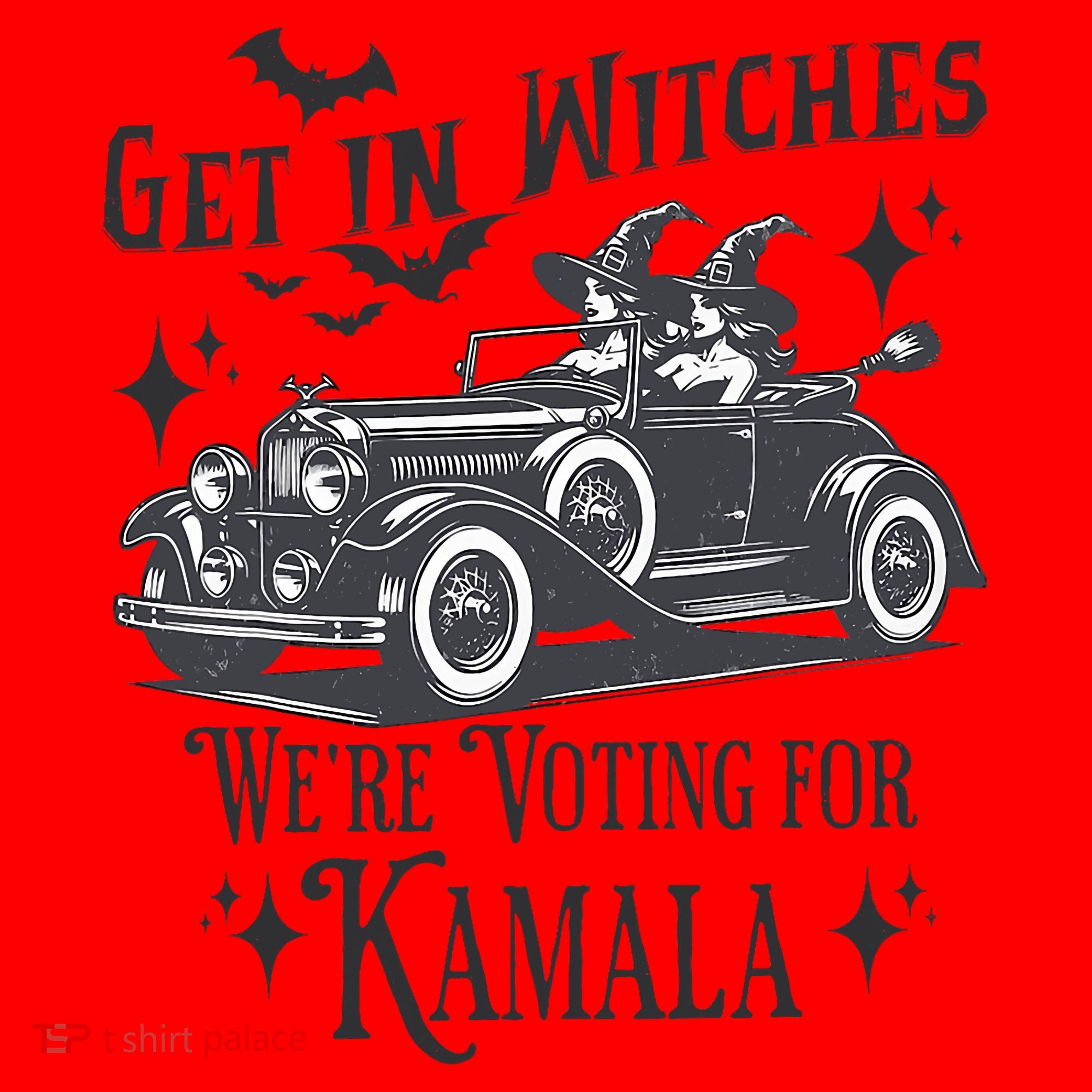 Get In Witches WeRe Voting For Kamala Halloween Harris Santa Hat