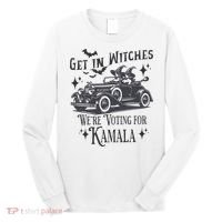 Get In Witches WeRe Voting For Kamala Halloween Harris Long Sleeve Shirt thumb 0