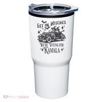 Get In Witches WeRe Voting For Kamala Halloween Harris Tumbler thumb 0