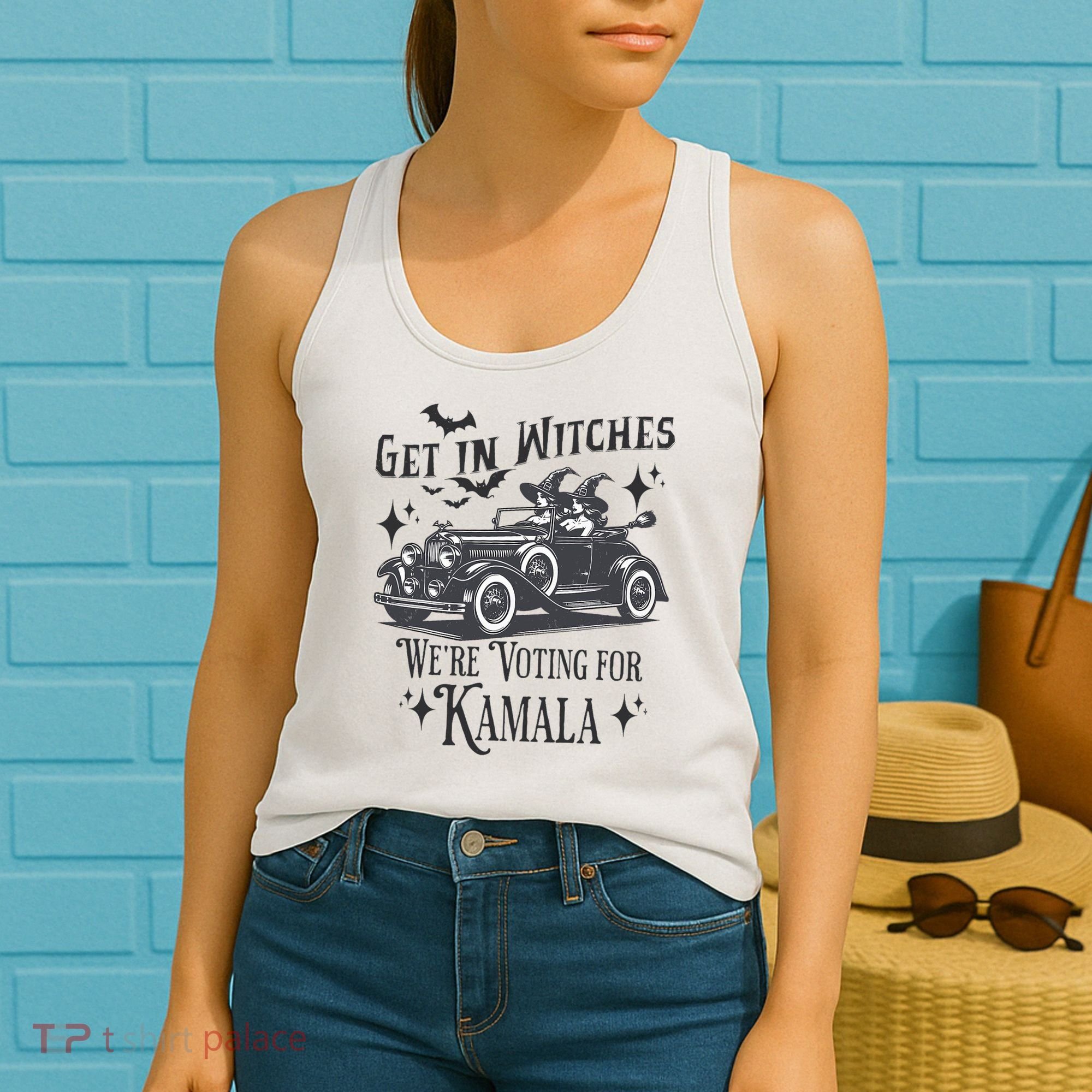 Get In Witches WeRe Voting For Kamala Halloween Harris Women's Tank Top