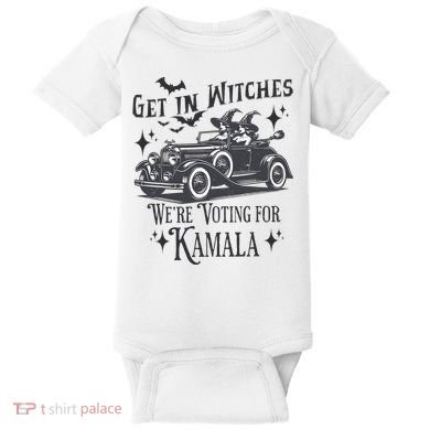 Get In Witches WeRe Voting For Kamala Halloween Harris Baby Bodysuit