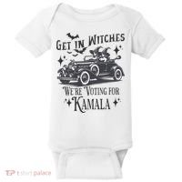 Get In Witches WeRe Voting For Kamala Halloween Harris Baby Bodysuit thumb 0