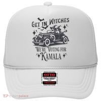Get In Witches WeRe Voting For Kamala Halloween Harris Hat thumb 0