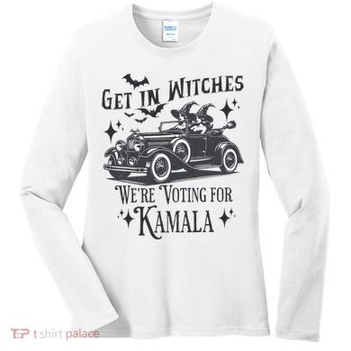 Get In Witches WeRe Voting For Kamala Halloween Harris Women's Long Sleeve Shirt