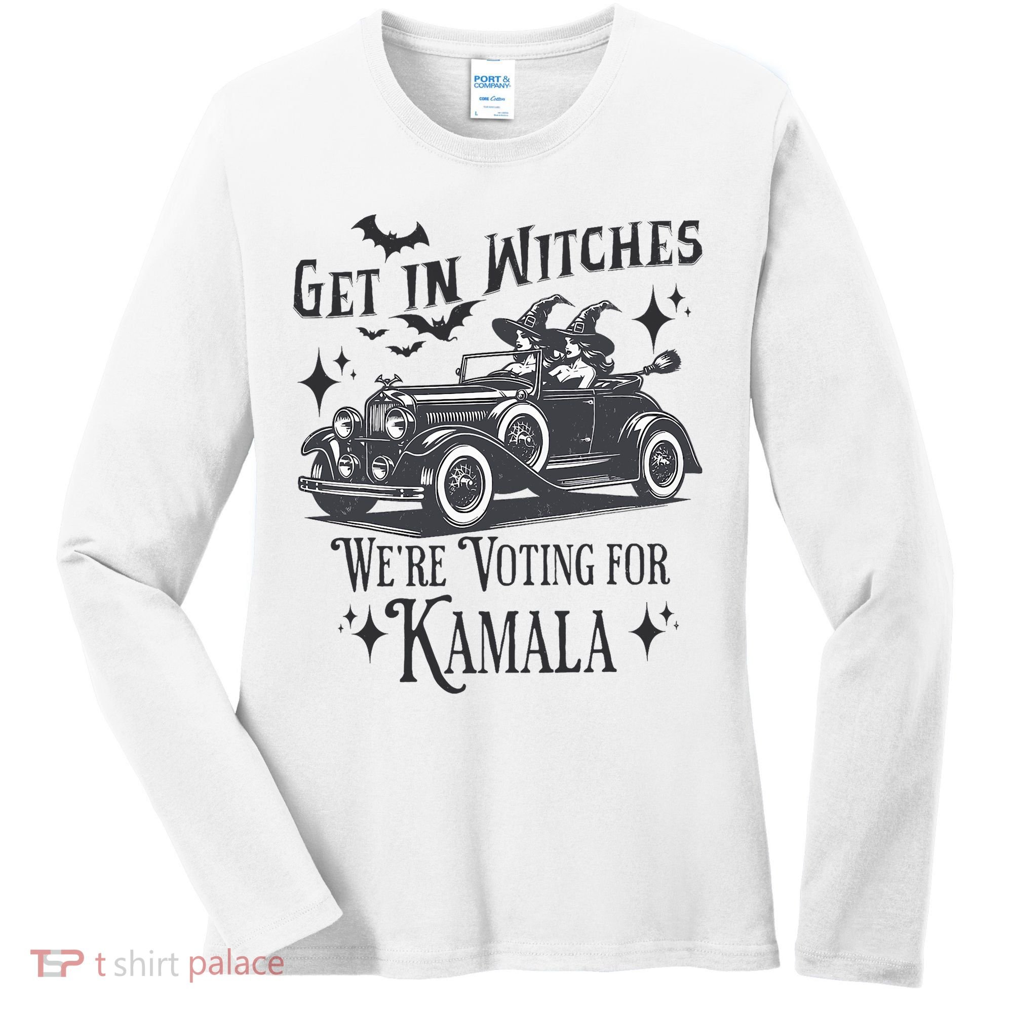 Get In Witches WeRe Voting For Kamala Halloween Harris Women's Long Sleeve Shirt