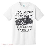 Get In Witches WeRe Voting For Kamala Halloween Harris Kids T-Shirt thumb 0