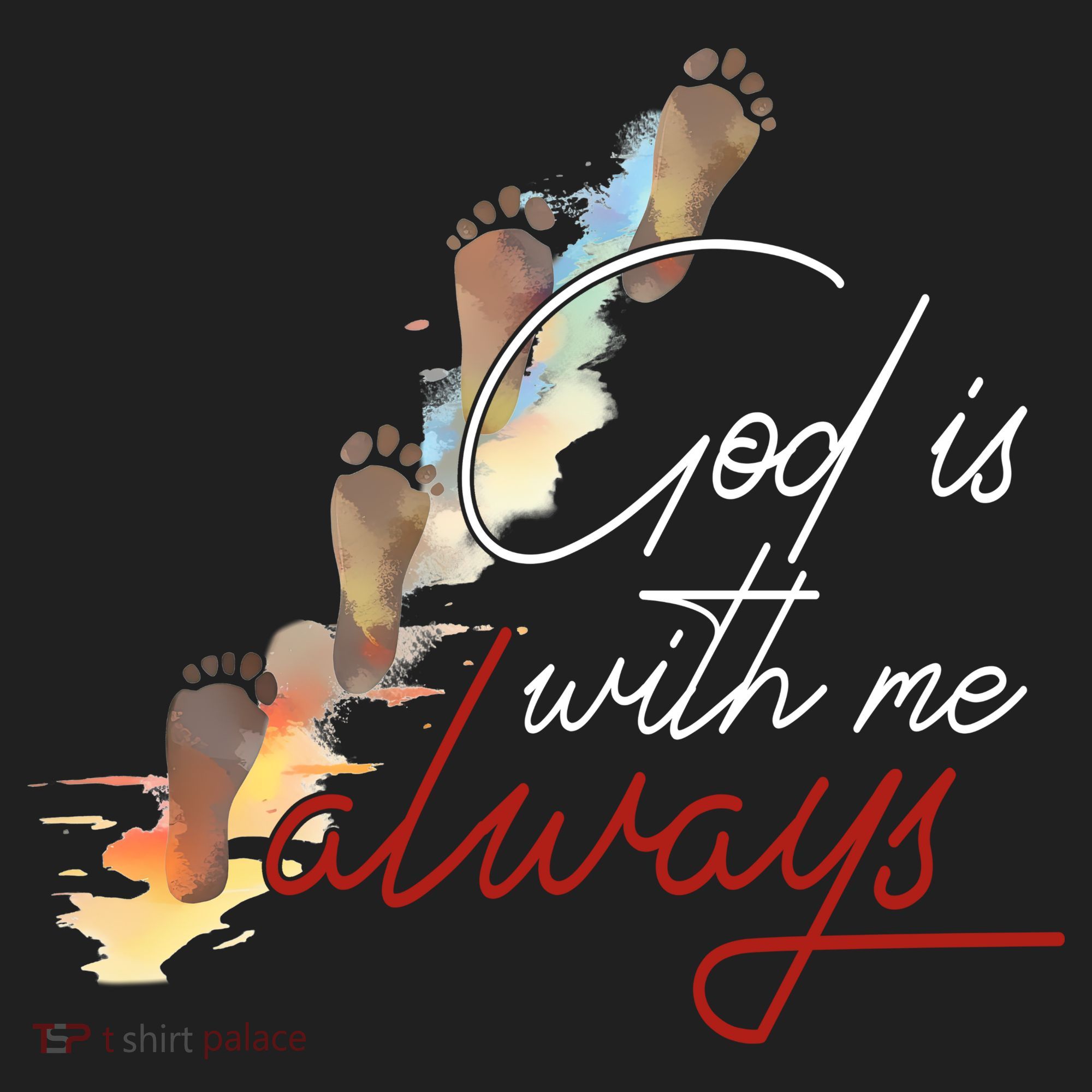 God Is With Me Always Footsteps Women's Sweatshirt