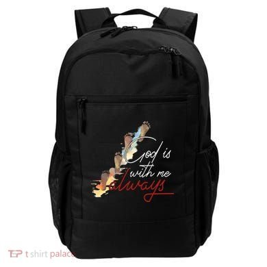 God Is With Me Always Footsteps Backpack