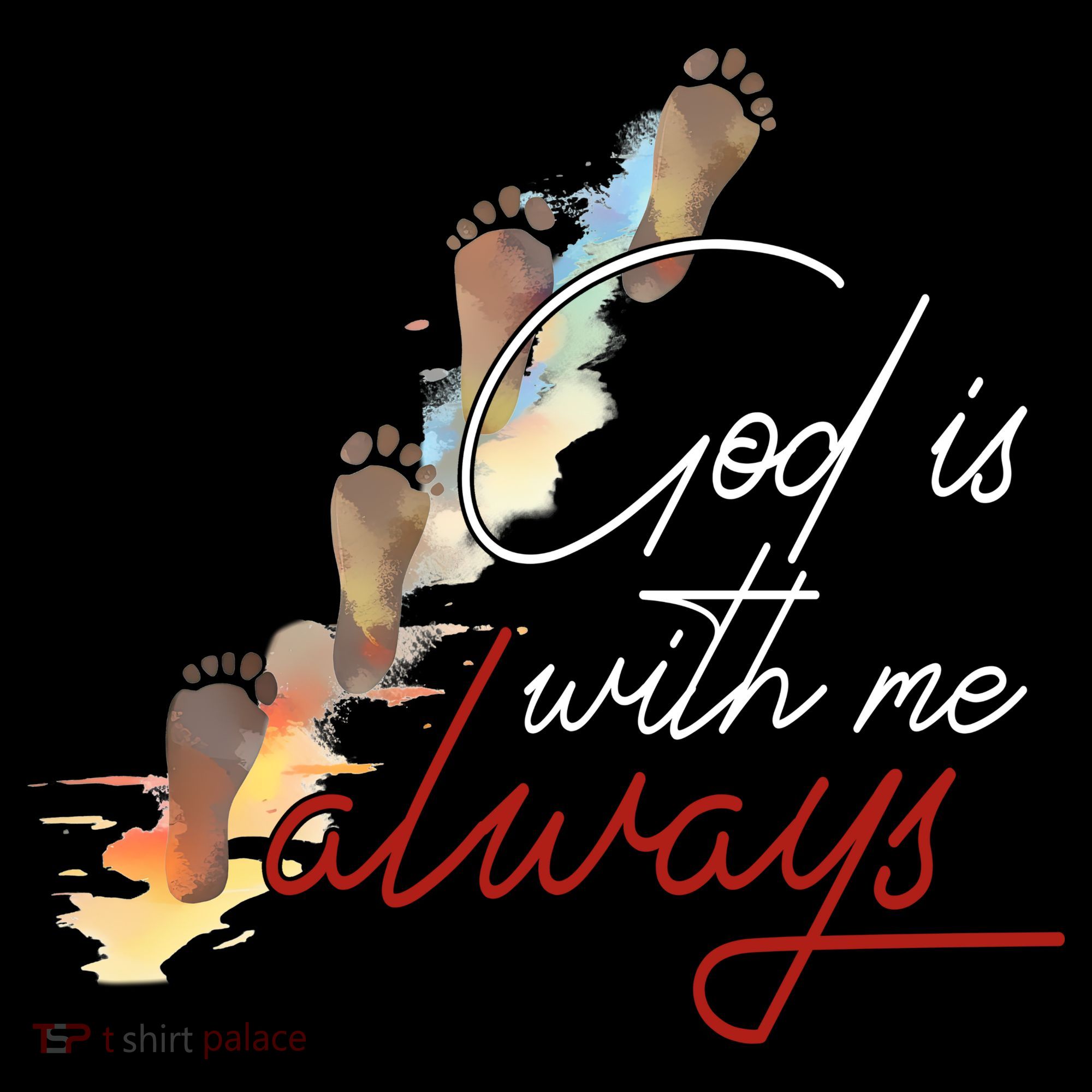 God Is With Me Always Footsteps Toddler Hoodie