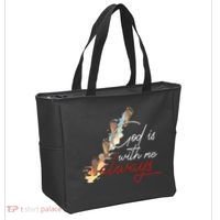 God Is With Me Always Footsteps Tote Bag thumb 2