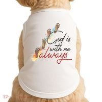 God Is With Me Always Footsteps Doggie Tank thumb 0